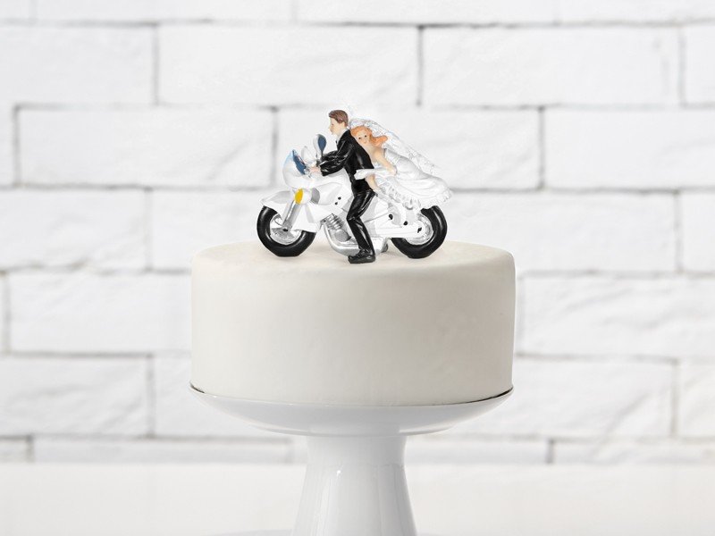 Billede af Brudepar figur (På motorcykel) - 11 cm