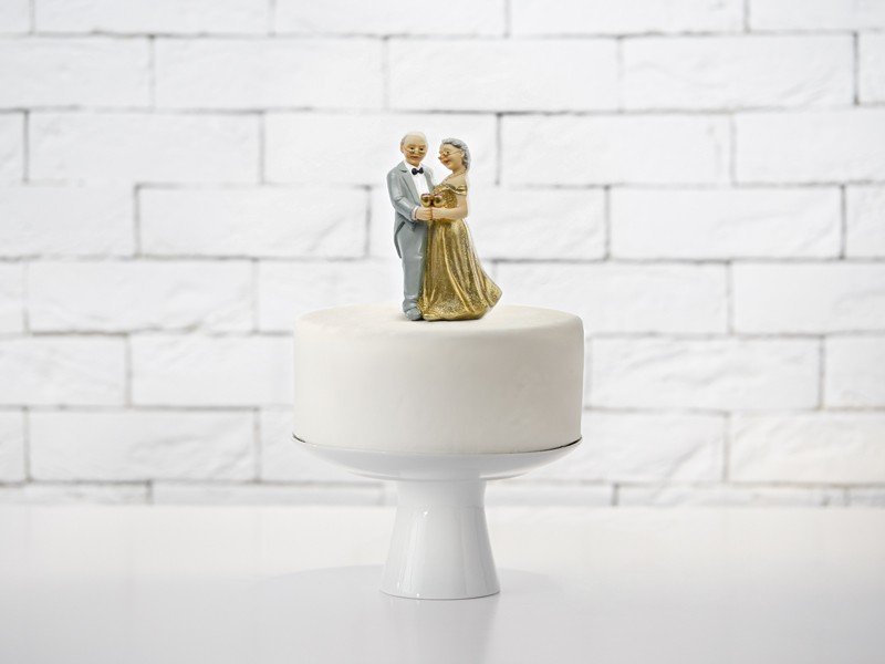 Billede af Brudepar figur (Guld brudepar) - 12 cm