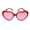 Rød - hjerteformet - fest briller