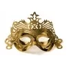 Guld farvet glimmer - fest maske med mønster