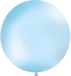 Lys blå kæmpe ballon (1 meter diameter)