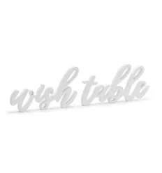Wish table skilt - hvid