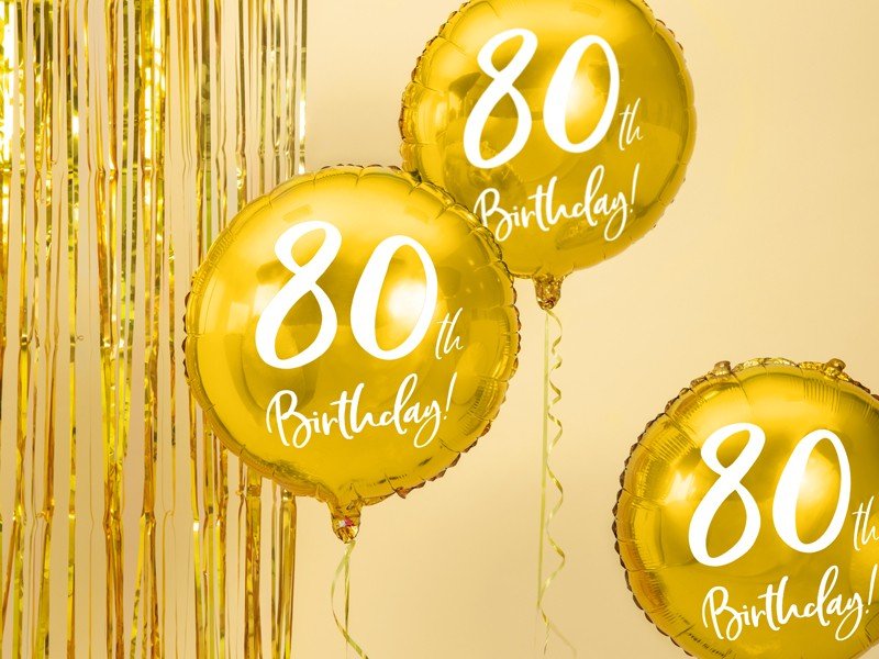 80 års fødselsdag folie ballon
