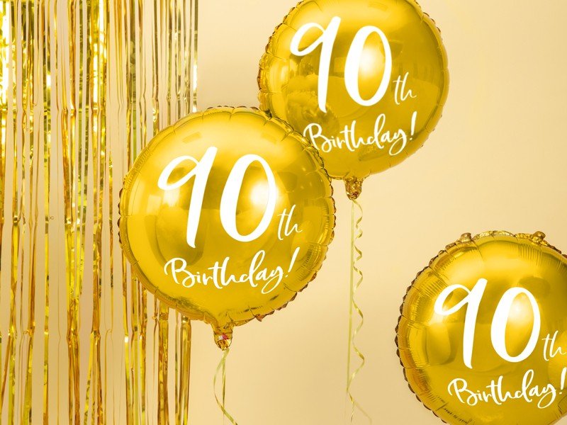 90 års fødselsdag folie ballon