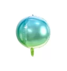 Pastel blå og grøn folie ballon