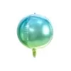 Pastel blå og grøn folie ballon