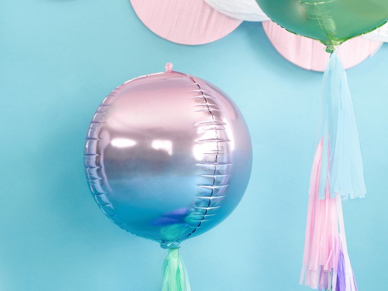 Pastel lilla og blå folie ballon
