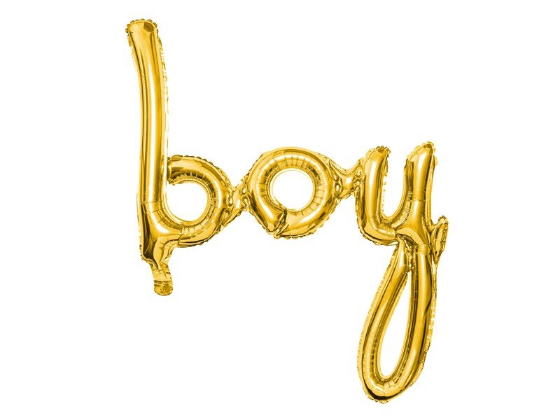Boy folie ballon - guld