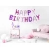 Happy birthday folie ballon - pastel farver