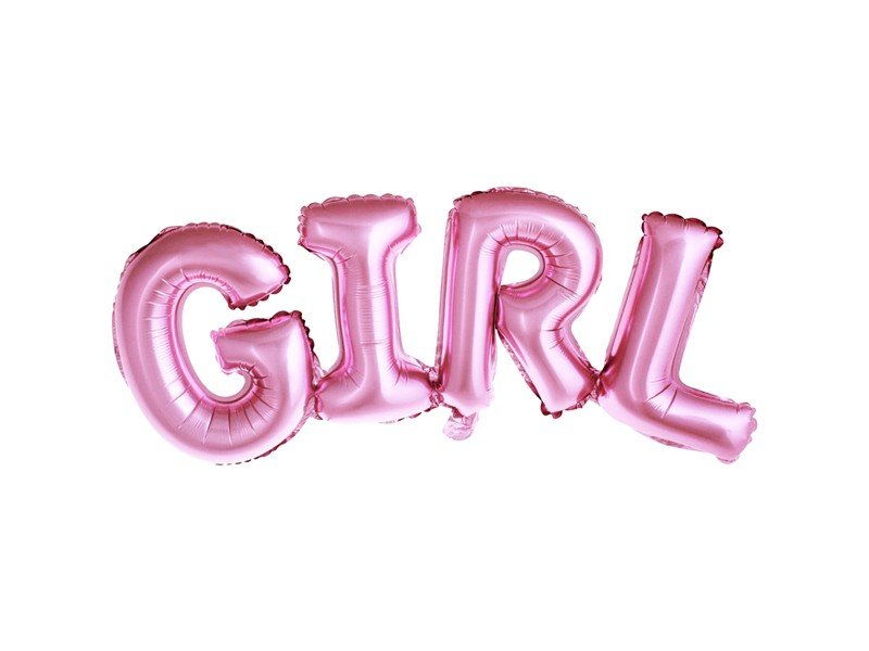 Girl folie ballon - pink