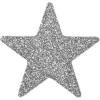 Sølv stjerne 5 cm - 8 stk