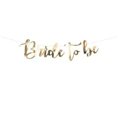 Bride to be banner - guld