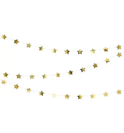 Guld stjerne guirlande