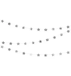 Sølv stjerne guirlande