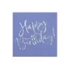 Happy birthday servietter - marine blå