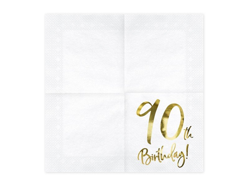 90 års fødselsdag servietter