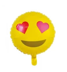 Emoji hjerter folie ballon