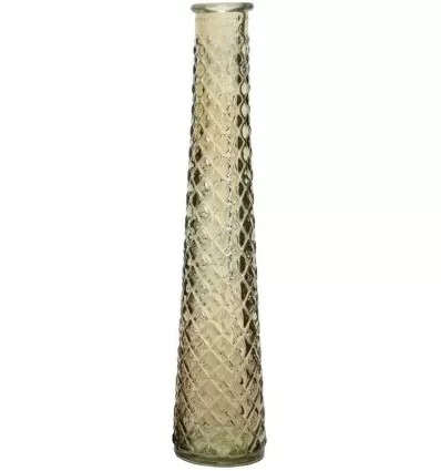 Lys røgfarvet vase - 31 cm