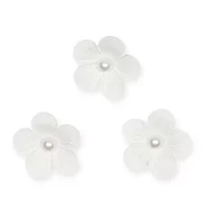 Hvid papir blomster 4 cm