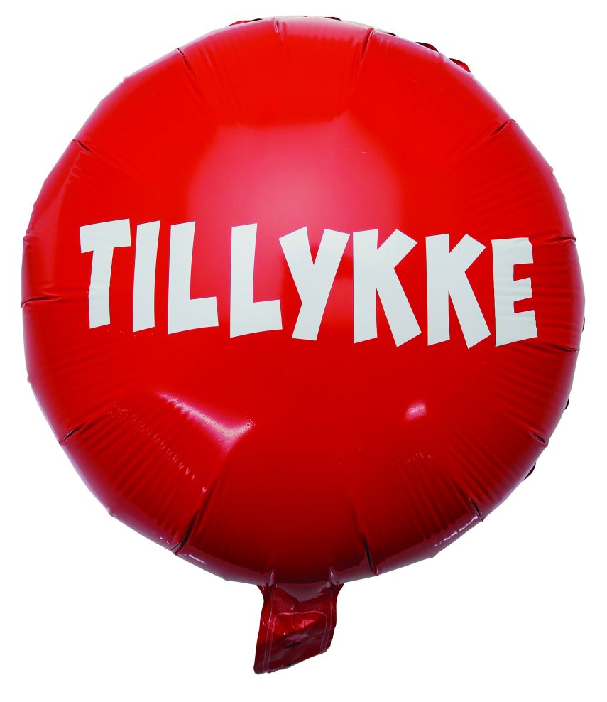 Billede af Rød tillykke folie ballon