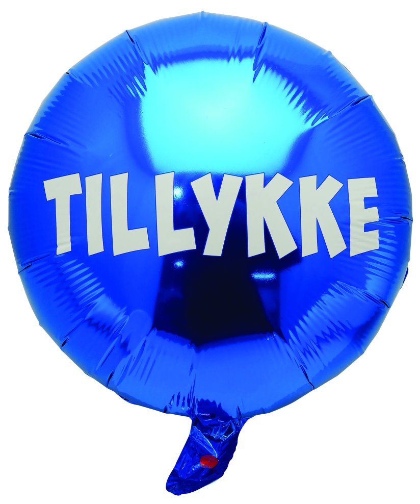 Billede af Blå tillykke folie ballon