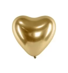 Guld hjerte balloner - 30 cm