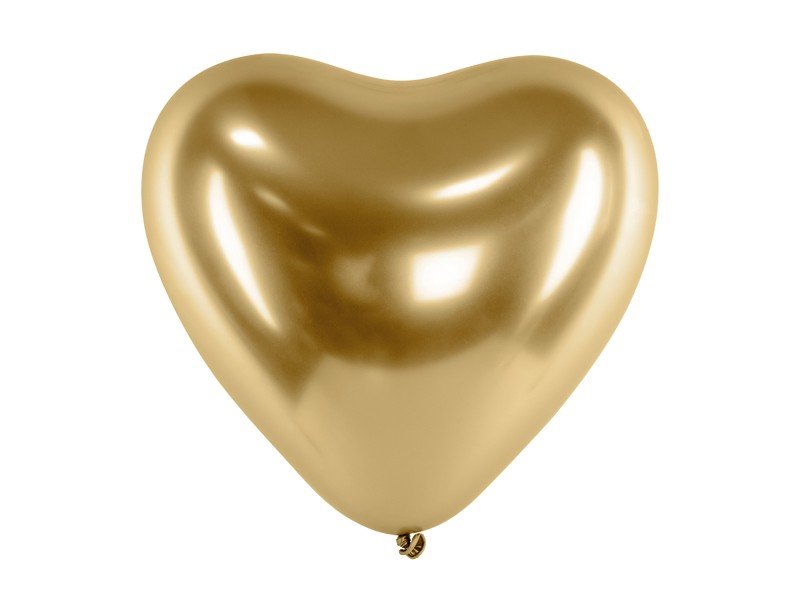 Guld hjerte balloner - 30 cm- 50 stk