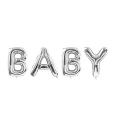Baby folie ballon - sølv - 262 x 86 cm