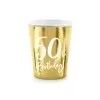 50 års fødselsdagskrus - guld - 220 ml - 6 stk