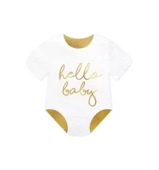 Sparkedragt servietter - tekst: Hello Baby - 32