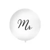 Hvid kæmpe ballon - Mr. (1 meter diameter)