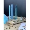 Lys blå vase - 31 cm