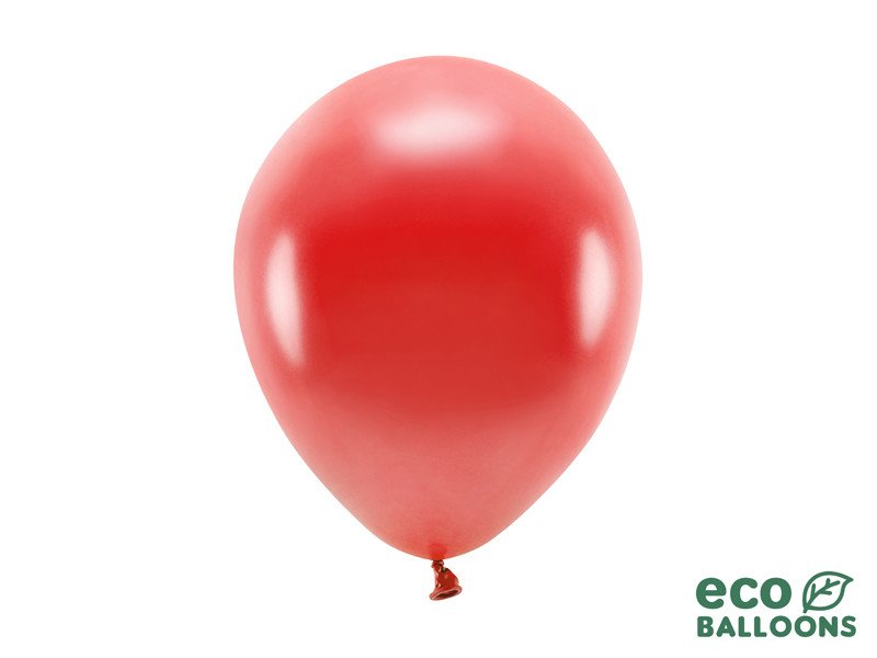 Rød ballon - Pastel mat 26 cm.