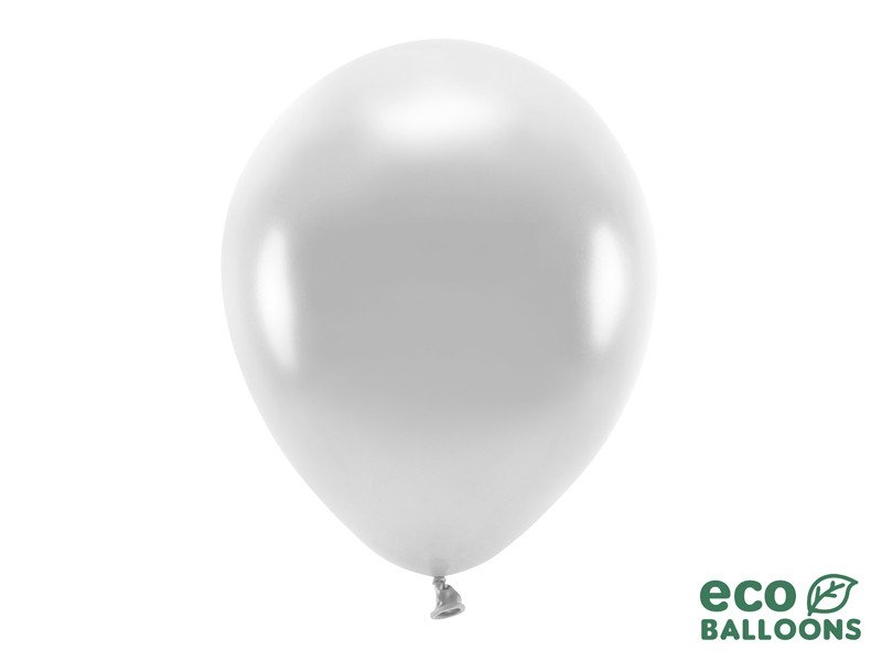 Sølv balloner - metallic 26 cm.