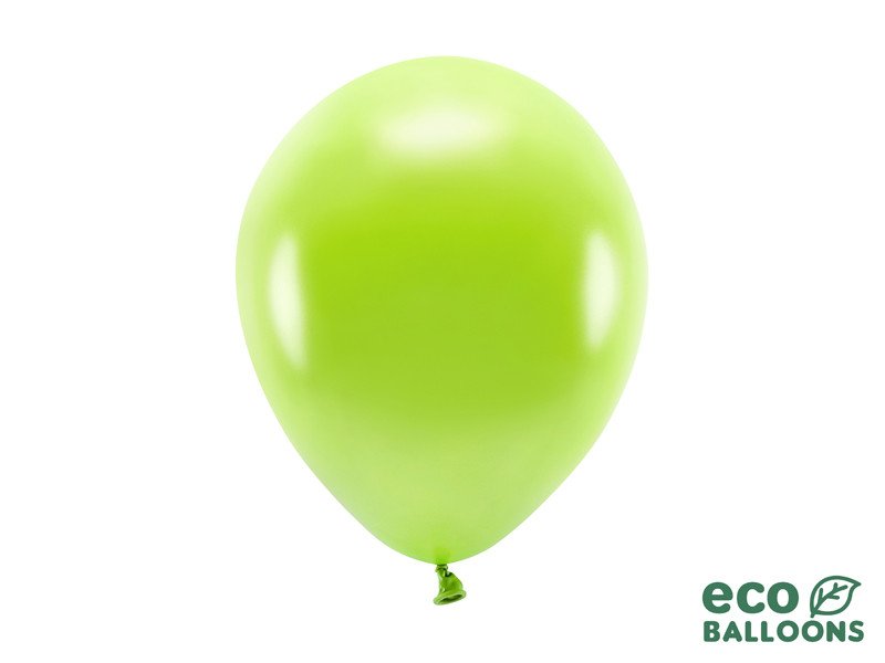 Se Æble grøn balloner - metallic 26 cm. hos Festbyen