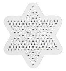Perleplade, Stjerne - 10 cm. transparent