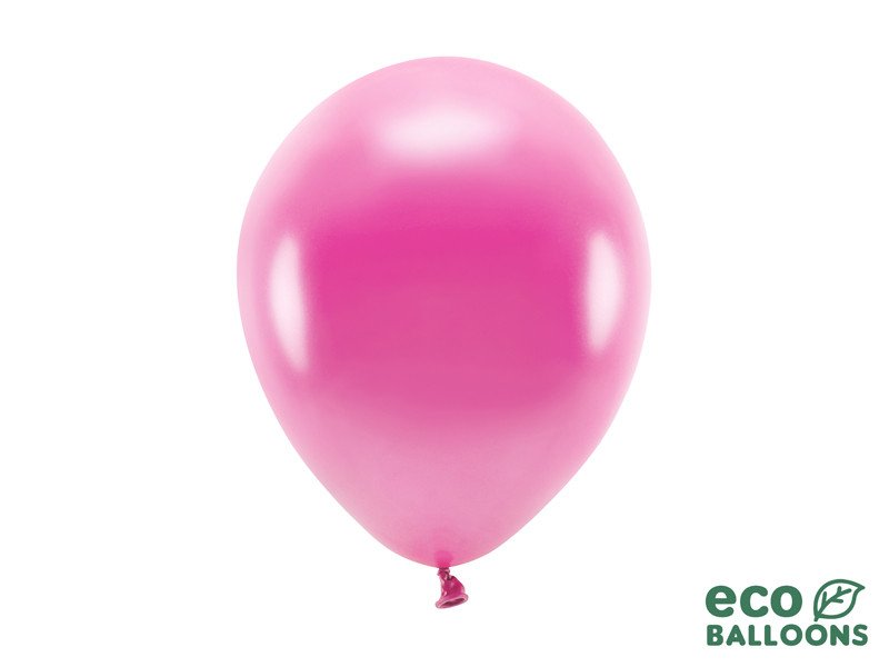 Mørk pink ballon - metallic 30 cm.