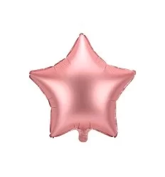 Foile ballon Stjerne - 48cm, rosaguld