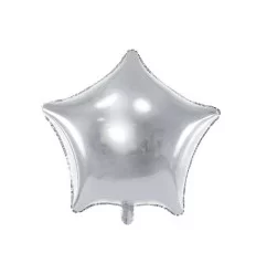 Folie ballon Stjerne - 70cm, sølv
