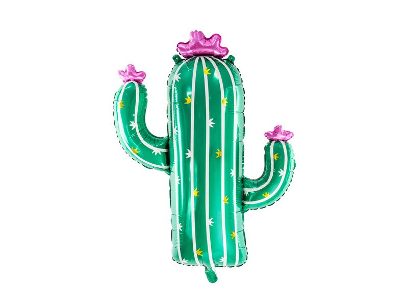 Folie ballon Kaktus - grøn, 60x82cm