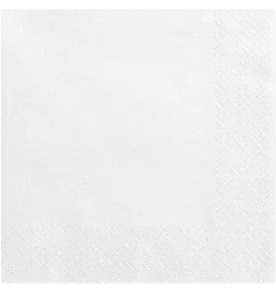 Hvide servietter 33 cm