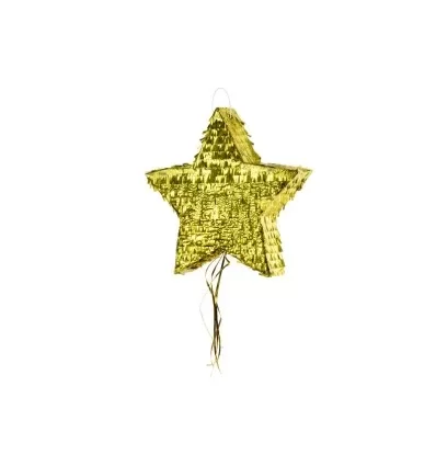 Pinata - Stjerne, metallic guld, 44.5 x 42.5 x 9 cm