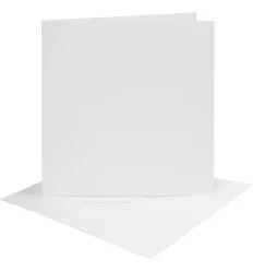 Kort og kuverter, hvid