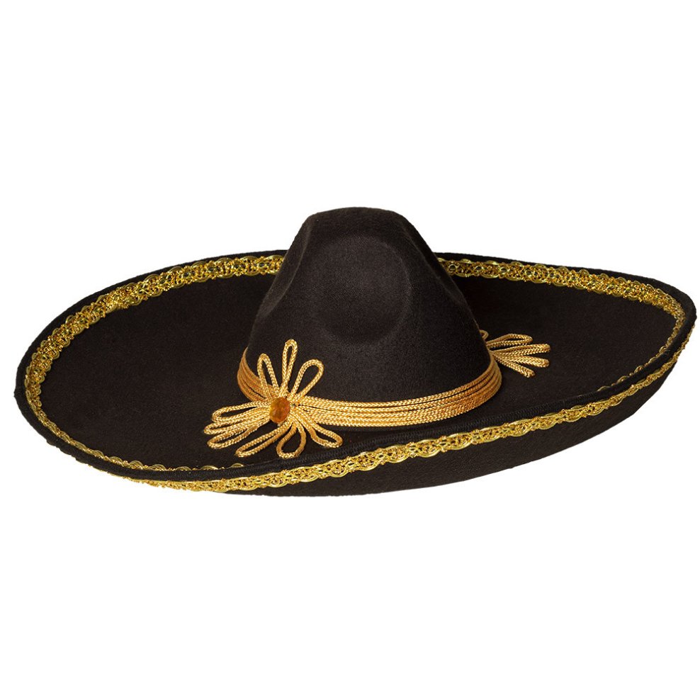 Mexicansk Sombrero - Sort