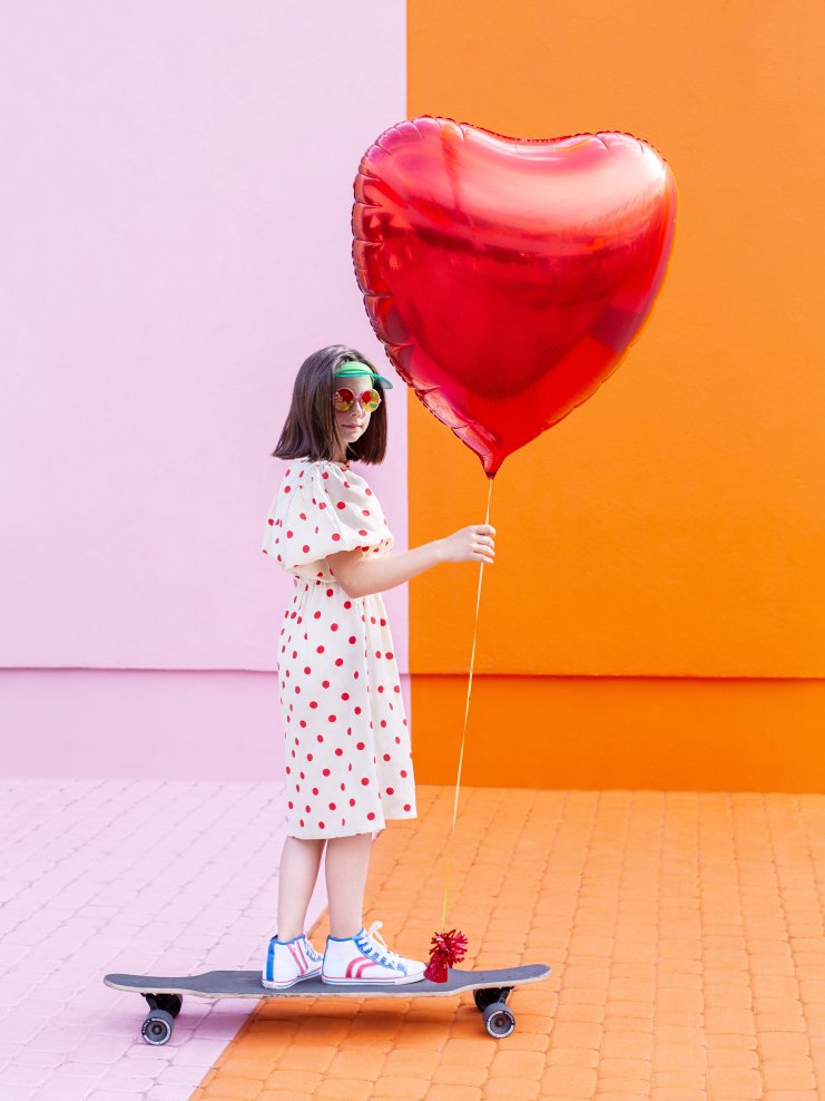 Billede af Kæmpe Rød Folie Hjerte ballon