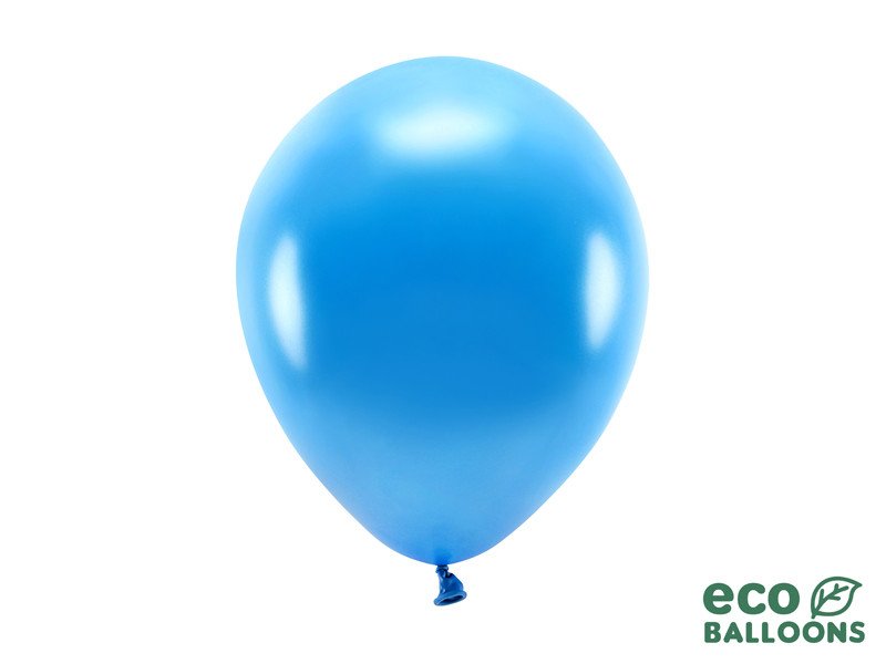 Blå balloner - metallic 26 cm.