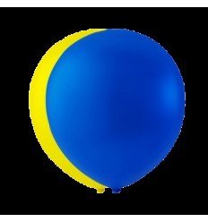 Blå og gule balloner