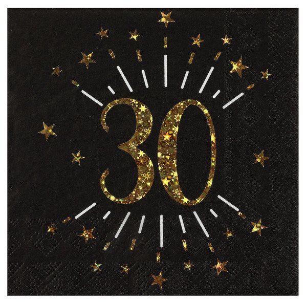 30 års fødselsdags servietter