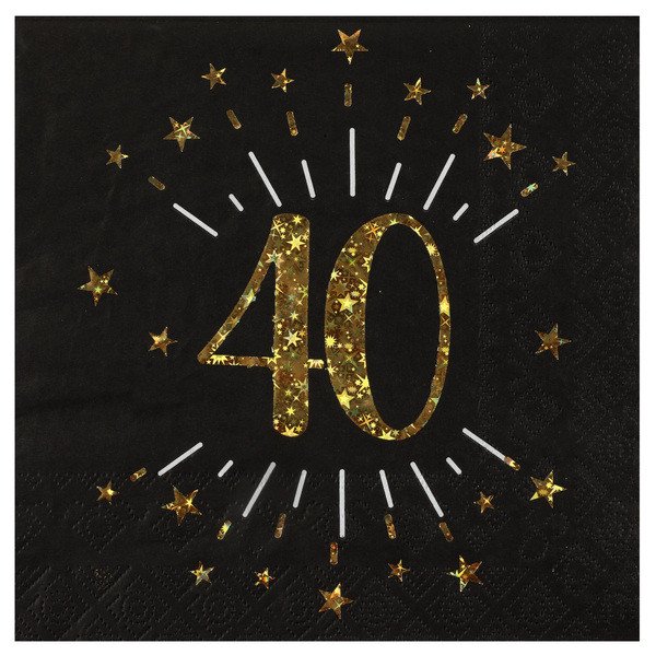 40 års fødselsdags servietter