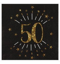 50 års fødselsdags servietter